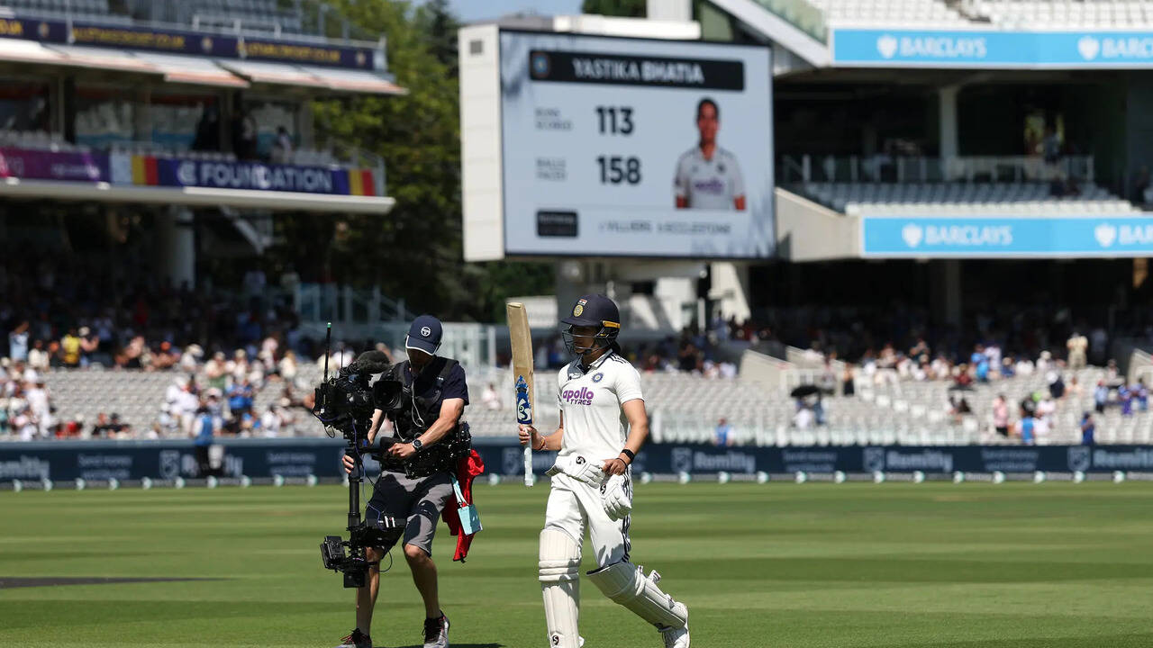 India on the verge of historic Lord’s Test win after Yastika Bhatia’s record-breaking century. cricket news