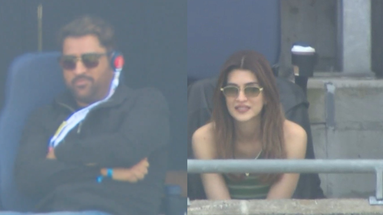 MS Dhoni and Kriti Sanon make headlines with surprise appearance in India vs England ODI. cricket news